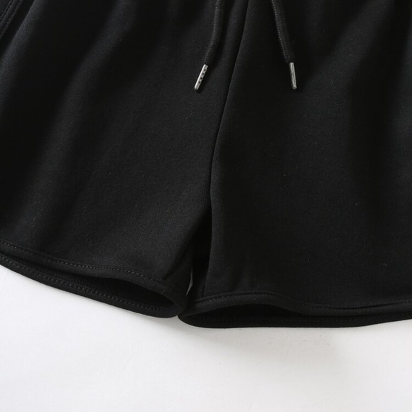 Solid Drawstring Track Shorts - Picture 8 of 8